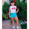 Conjunto Infantil Menina Blusa E Short Moletinho