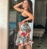 Saia Midi Com Babado Em Neoprene