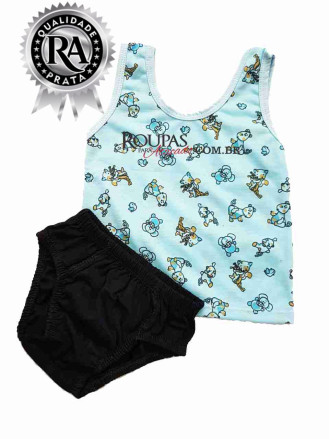 Conjunto Bebe Regata e Cueca Infantil