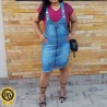 Jardineira Jeans Saia Salopete
