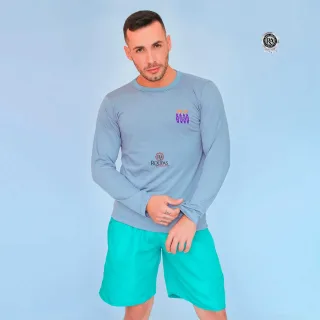 Camisa gola Careca Manga Longa Masculina