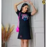 Vestido B�sico Algod�o Com Estampas