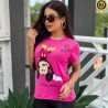 T-shirts Feminina Em Suede