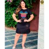 Vestido Com Manga Suede Feminino