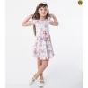 Vestido Infantil Estampado Com Tiara