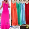 Vestido Longo Al�a Decote La�o Malha Laise