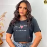 Blusa Cropped com estampas