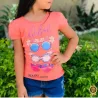 Blusa Infantil Feminina Com Aplica��es
