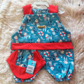 Macac�o Bebe Masculino Com Bon�