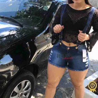 Short Com Suspens�rio Feminino