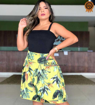 Saia Estampada Em Cacharrel