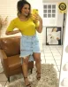 Saia Jeans Assim�trica Destroyed