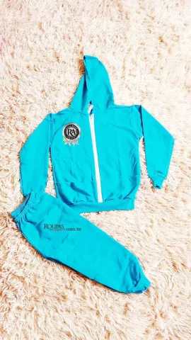 Conjunto Moletom Infantil Masculino Ziper e Capuz