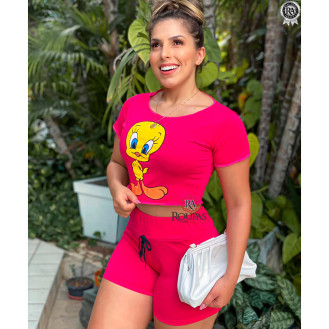 Conjunto Feminino Adulto Em Malha
