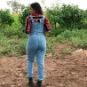 Jardineira Jeans Longa