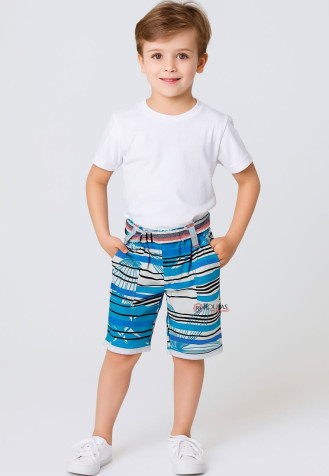 Bermuda Brim Infantil Listada