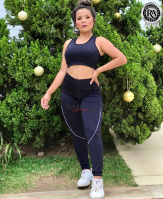 Conjunto Fitness Top E Cal�a Liso Sem Bojo
