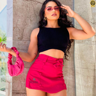 Short Saia Bengaline Feminino 