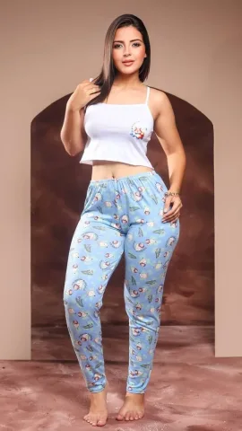 Conjunto Pijama Cal�a Feminino