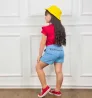 Short Infantil Matelass� Com Bolso