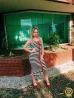 Vestido Feminino Listrado com Botoes
