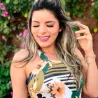 Cropped Feminina Estampada Leila