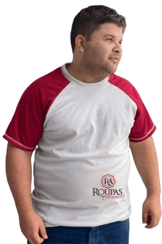Camiseta Raglan Masculina Plus Size
