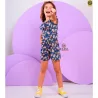 Macaquinho Infantil Estampado Babado