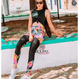 Cal�a Legging Fitness Suplex Com Detalhes
