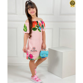 Vestido Sara Em Viscose Infantil Estampado