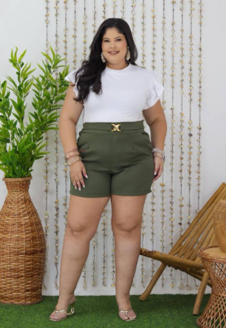 Short Plus Size Alfaiataria