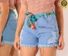 Short Jeans Curto Cintura Alta V�rios Modelos