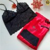 Conjunto Pijama Cropped Renda E Cal�a Cetim Maysa