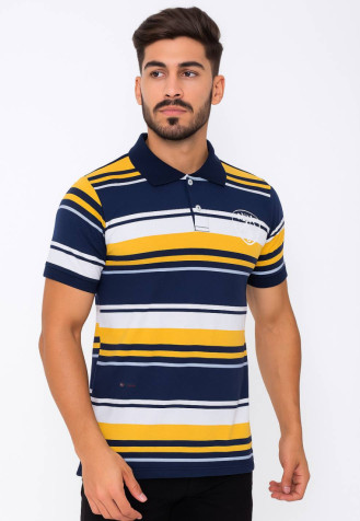 Camisa Polo Listrada Masculina adulta