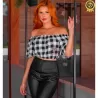 Cropped Feminino Xadrez