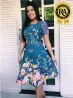 Vestido Midi Gode Estampado Barrado