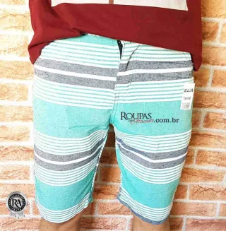 Bermuda masculina Listrada Adulta