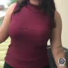 Blusa Malha Canelada Feminina