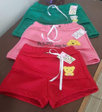  Short Saia Infantil Em Matelass� 