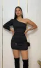 Vestido Curto Manga Longa Mula Manca