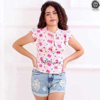 Blusa Modinha Juvenil Em Malha Leila
