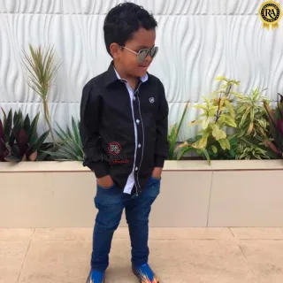 Camisa Social Infantil Manga Longa