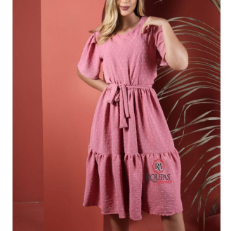 Vestido Midi Crepe Amanda