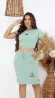 Conjunto Cropped E Saia Caneladinho Com Bolso