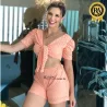 Conjunto Malha Laise Cropped e Short