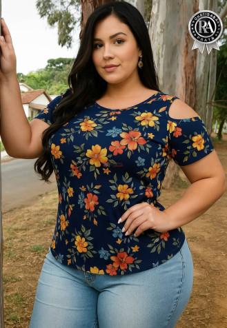 Blusa Modinha Estampada G Leila