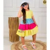 Vestido Infantil Tr�s Marias Bicolor