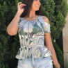 Blusa Peplum Estampada Ysla