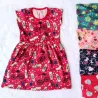 Vestido Estampado Infantil Com Manga