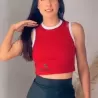 Cropped Feminino Bicolor